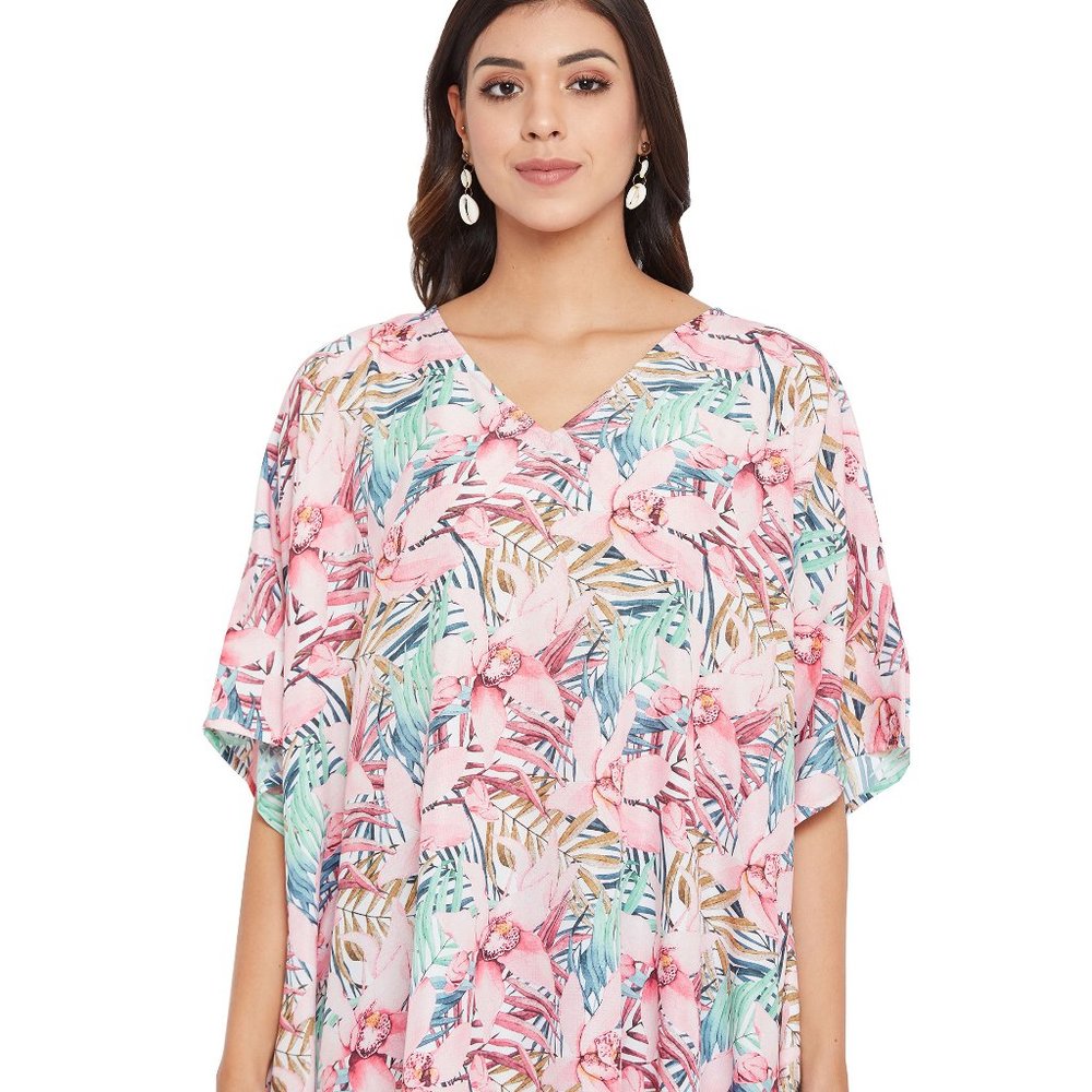 Women Caftan Plus Size Beach Cover Up Soft & Comfortable Maxi Dresses - Picture 6 of 7